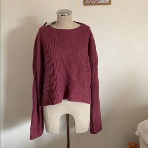 Cropped Berry Sweater